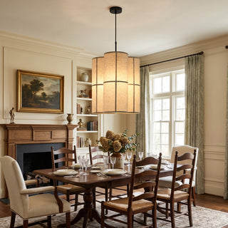 Maelis Linen Pillar Pendant Lamp