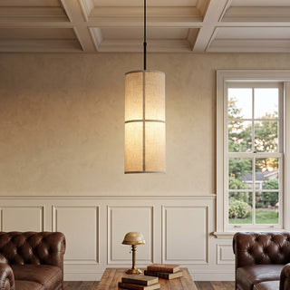 Maelis Linen Pillar Pendant Lamp