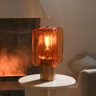 Maren Amber Glass Table Lamp – detail 10