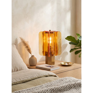Maren Amber Glass Table Lamp – detail 18
