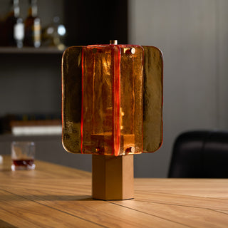 Maren Amber Glass Table Lamp – detail 4