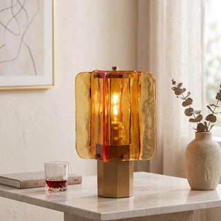 Maren Amber Glass Table Lamp – detail 5