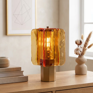 Maren Amber Glass Table Lamp – detail 7