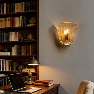 Margot Scalloped Glass Wall Sconce