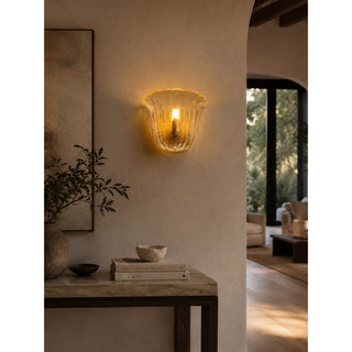 Margot Scalloped Glass Wall Sconce