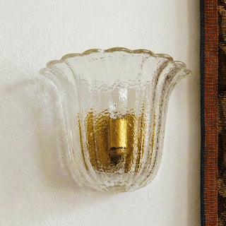 Margot Scalloped Glass Wall Sconce