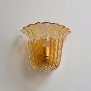 Margot Scalloped Glass Wall Sconce