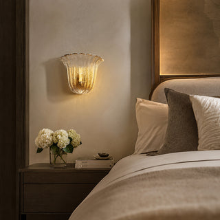 Margot Scalloped Glass Wall Sconce