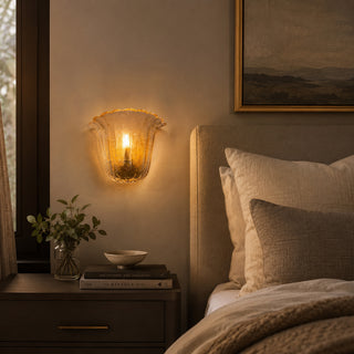 Margot Scalloped Glass Wall Sconce