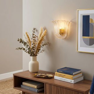 Margot Scalloped Glass Wall Sconce