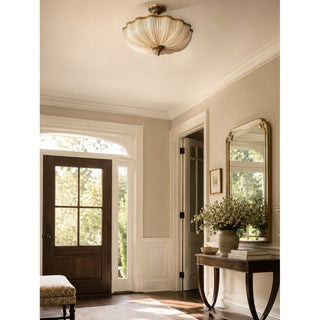 Mireille Scalloped Fabric Flush Mount