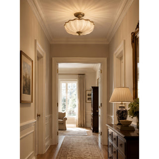 Mireille Scalloped Fabric Flush Mount