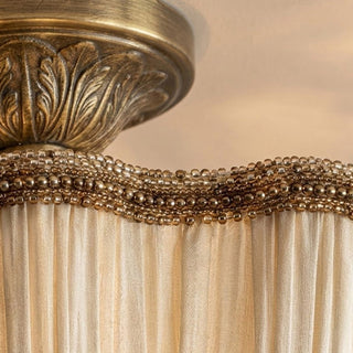 Mireille Scalloped Fabric Flush Mount