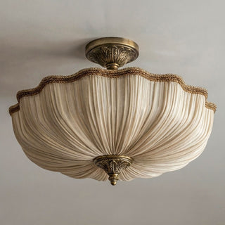 Mireille Scalloped Fabric Flush Mount