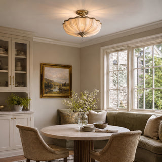 Mireille Scalloped Fabric Flush Mount