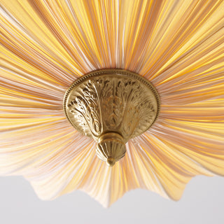 Mireille Scalloped Fabric Semi-Flush Mount