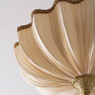 Mireille Scalloped Fabric Semi-Flush Mount