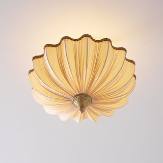 Mireille Scalloped Fabric Semi-Flush Mount
