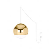 Mirror Ball Plug-in Swag Light