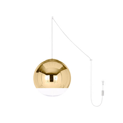 Mirror Ball Plug-in Swag Light