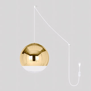 Mirror Ball Plug-in Swag Light