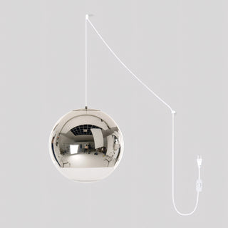 Mirror Ball Plug-in Swag Light
