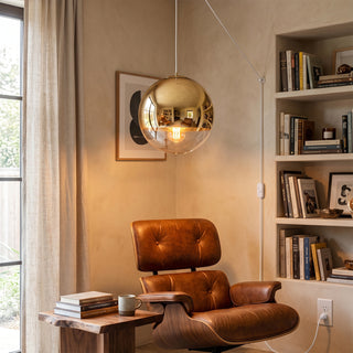 Mirror Ball Plug-in Swag Light