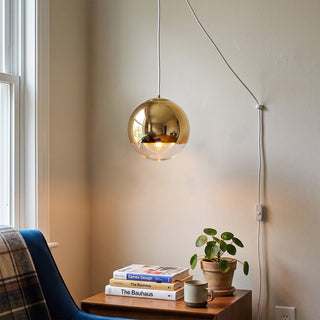 Mirror Ball Plug-in Swag Light