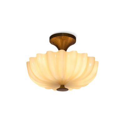 Nerida Scalloped Semi-Flush Mount