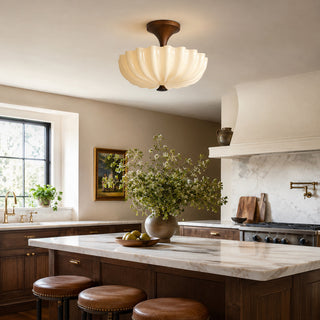 Nerida Scalloped Flush Mount