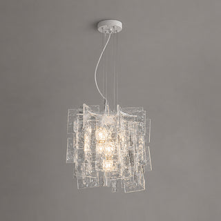 Nexus Layered Ice Glass Pendant Lamp