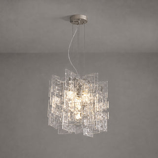Nexus Layered Ice Glass Pendant Lamp