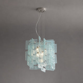Nexus Layered Ice Glass Pendant Lamp