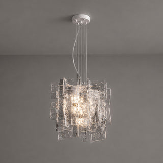 Nexus Layered Ice Glass Pendant Lamp