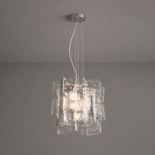 Nexus Layered Ice Glass Pendant Lamp