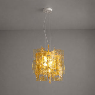Nexus Layered Ice Glass Pendant Lamp