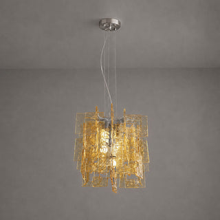 Nexus Layered Ice Glass Pendant Lamp