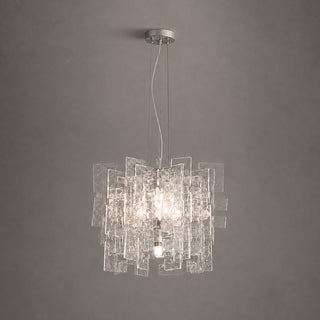 Nexus Layered Ice Glass Pendant Lamp
