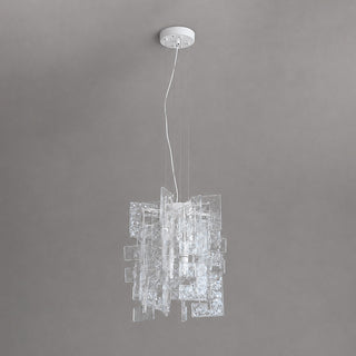 Nexus Layered Ice Glass Pendant Lamp