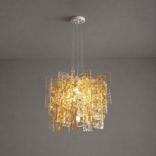 Nexus Layered Ice Glass Pendant Lamp