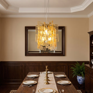 Nexus Layered Ice Glass Pendant Lamp