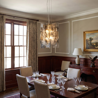 Nexus Layered Ice Glass Pendant Lamp