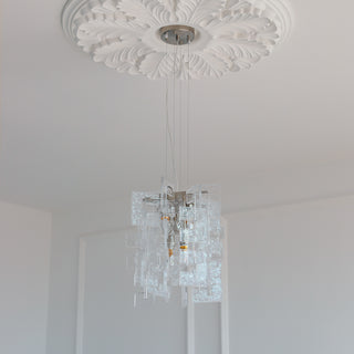 Nexus Layered Ice Glass Pendant Lamp