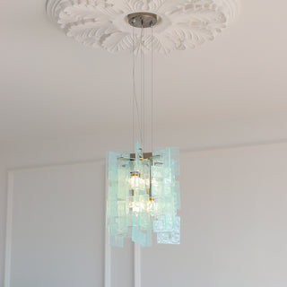 Nexus Layered Ice Glass Pendant Lamp