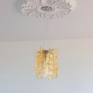 Nexus Layered Ice Glass Pendant Lamp