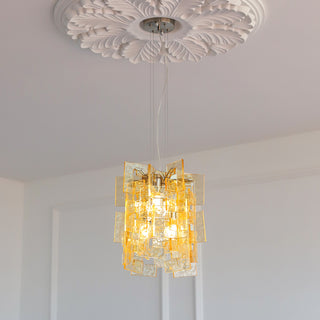 Nexus Layered Ice Glass Pendant Lamp