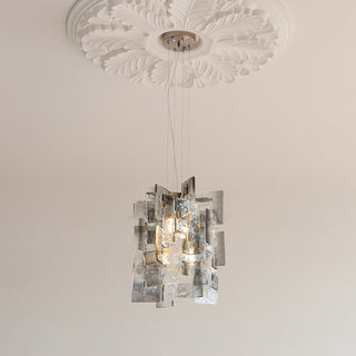 Nexus Layered Ice Glass Pendant Lamp