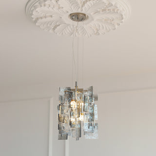 Nexus Layered Ice Glass Pendant Lamp