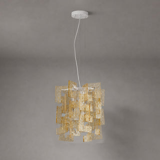 Nexus Layered Ice Glass Pendant Lamp