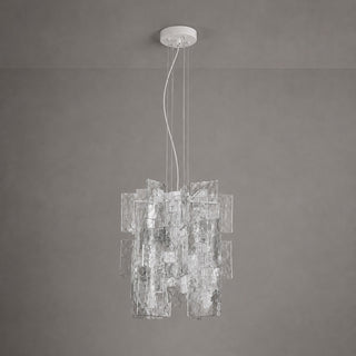 Nexus Layered Ice Glass Pendant Lamp